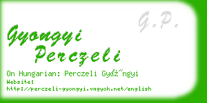 gyongyi perczeli business card